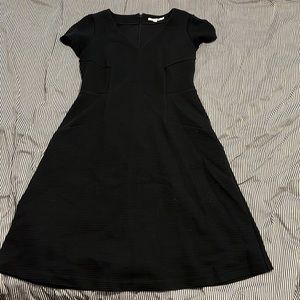 Boden Black Waffle Knit Dress Size 12L